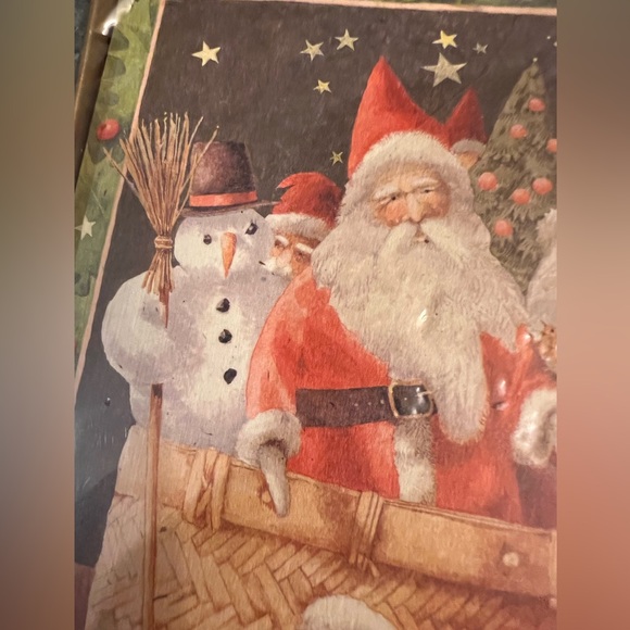 HALLMARK Natures Sketchbook Vintage Christmas Cards MARJOLEIN BASTIN Santa Claus - Picture 2 of 7